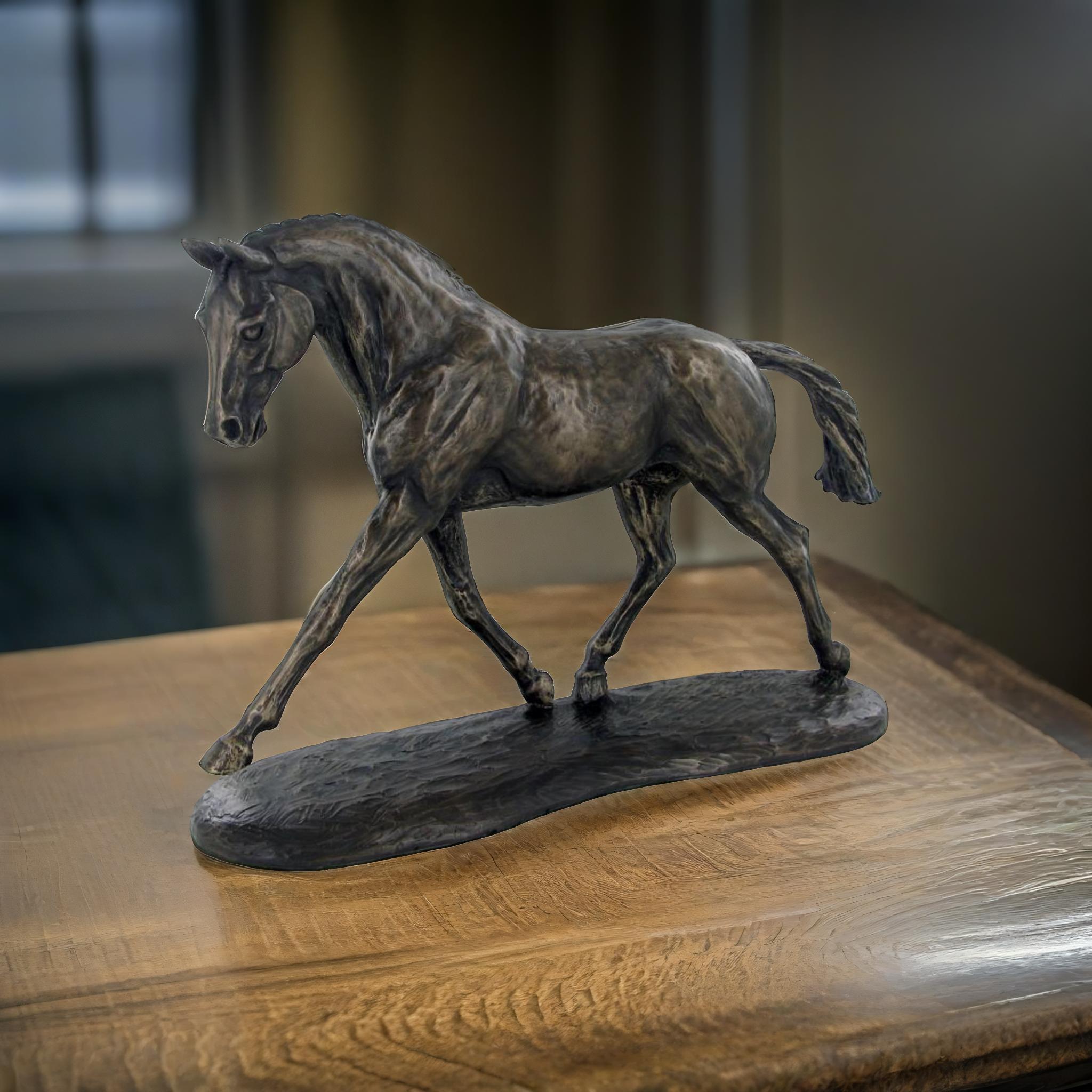 Trotting warmblood