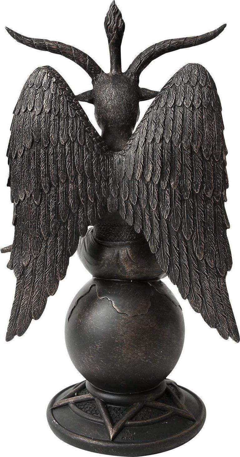 Baphomet antiquity figurine satanic demon occult goat of mendes statue pagan ornament home decor 25 cm