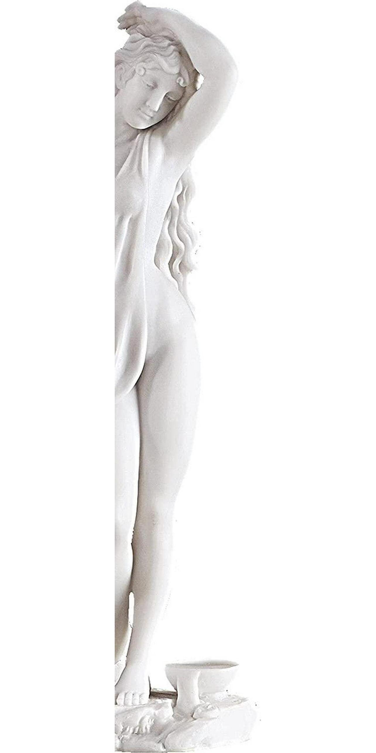 Design toscano aphrodite greek goddess of love figurine statue, bonded marble polyresin, white, 28 cm