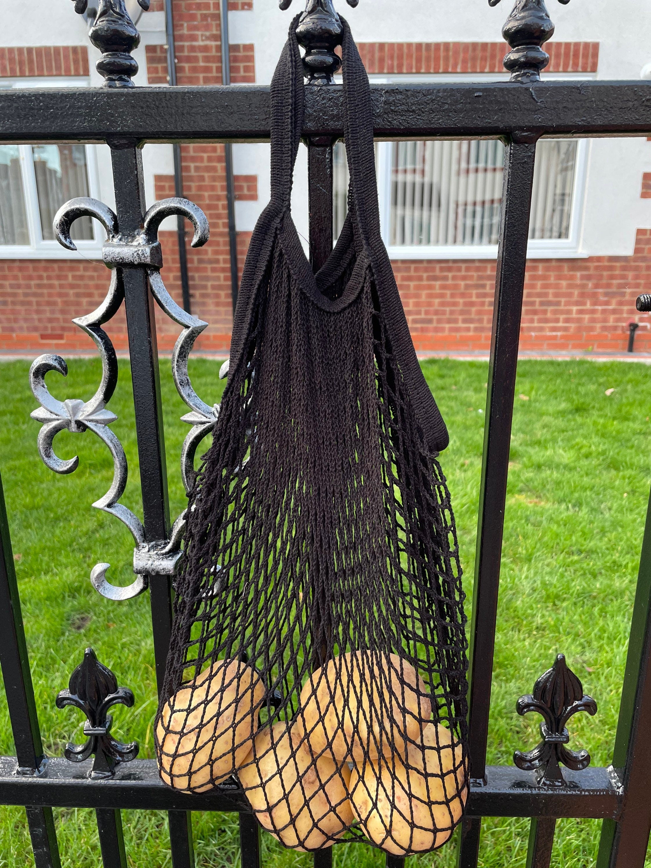Net Bag Cotton string eco friendly net bag Eco Grocery Beach Retro Shopping Bag Grocery mesh Reusable Fruit Vegetables Storage Knitted Tote