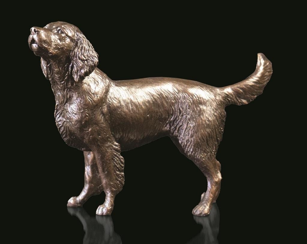 Springer spaniel dog bronze figurine (limited edition) michael simpson home decor dog ornament