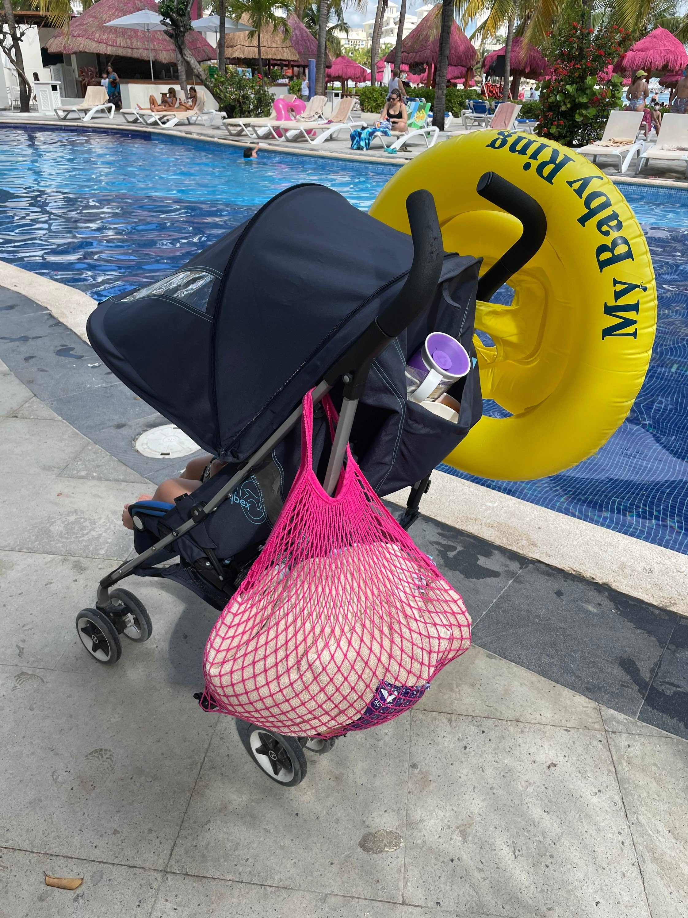 Net Bag Cotton string eco friendly net bag Eco Grocery Beach Retro Shopping Bag Grocery mesh Reusable Fruit Vegetables Storage Knitted Tote