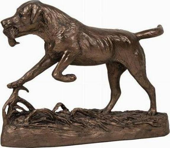 Labrador retrieving duck bronze figurine, home decor, anniversary gift