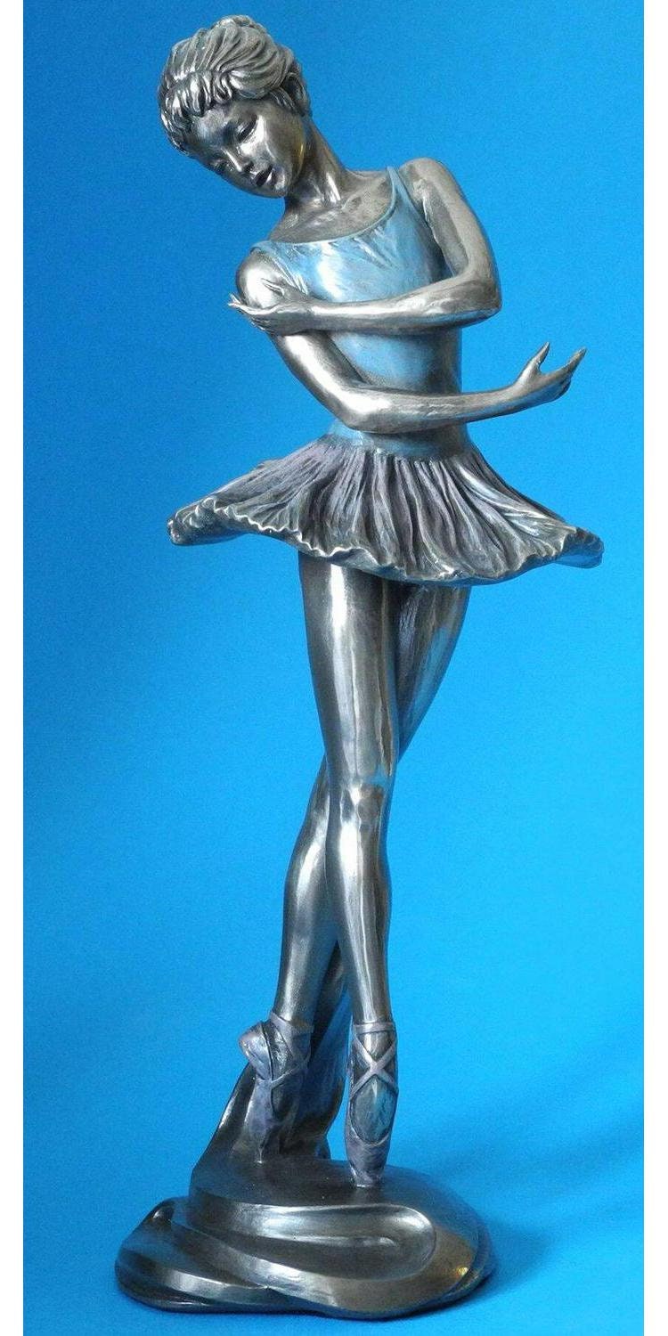 Dancing ballerina bronze figurine 27 cm female sculpture home decor