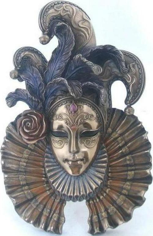 Venetian mask jester bronze wall plaque bronze sculpture home decor