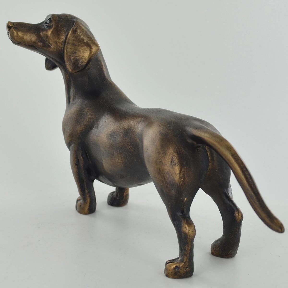 Dachshund dog bronze sculpture dog ornament home decor