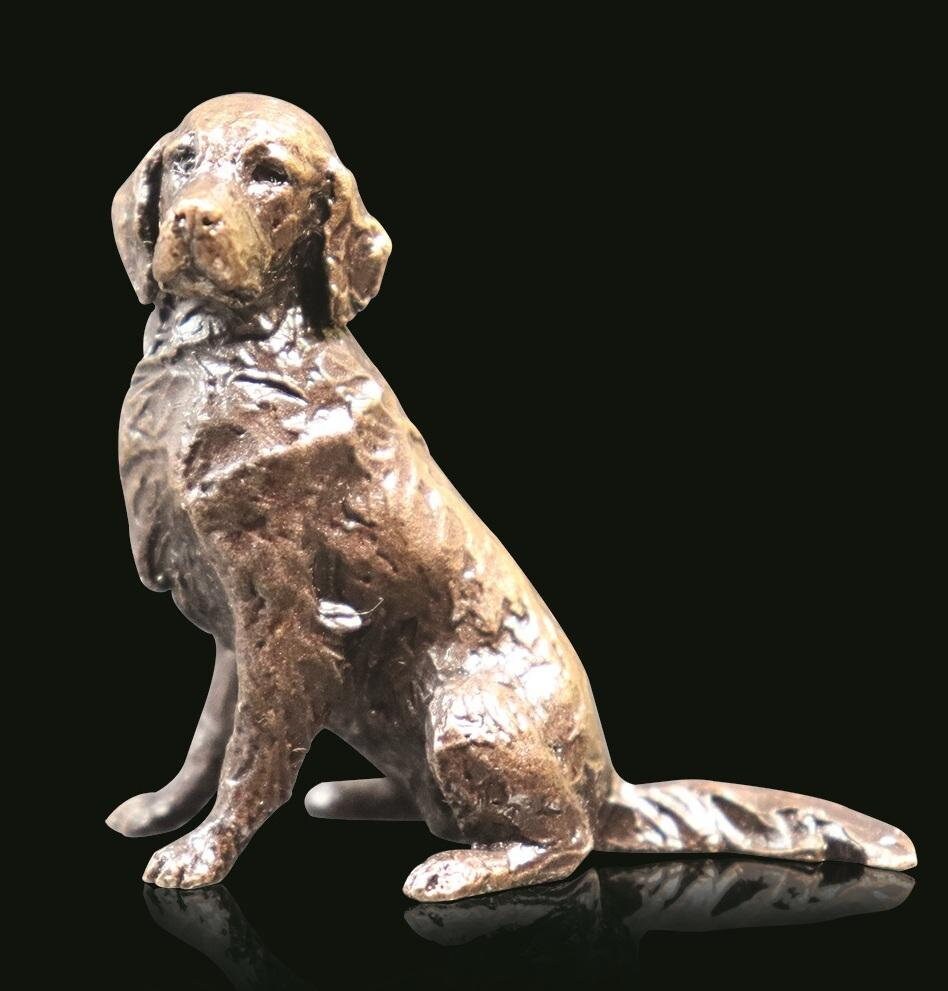 Retriever bronze miniature (butler and peach) dog figurine home decor