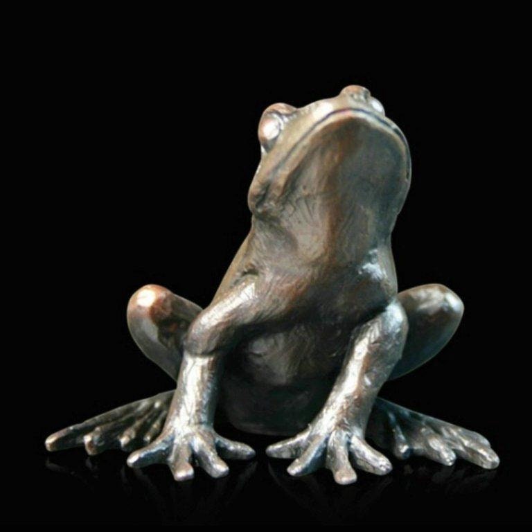 Frog alert bronze figurine (limited edition) keith sherwin animal sculpture home decor