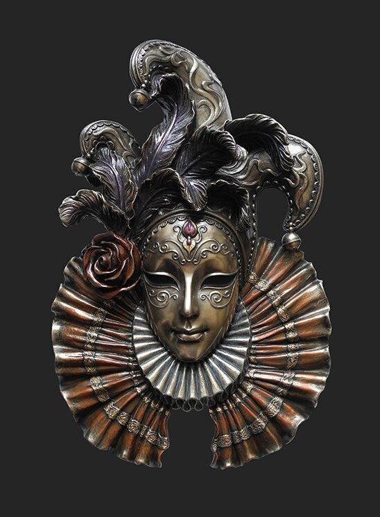 Venetian mask jester bronze wall plaque bronze sculpture home decor