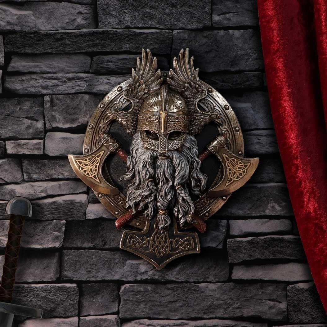 For valhalla viking bronze wall plaque anniversary gift home decor