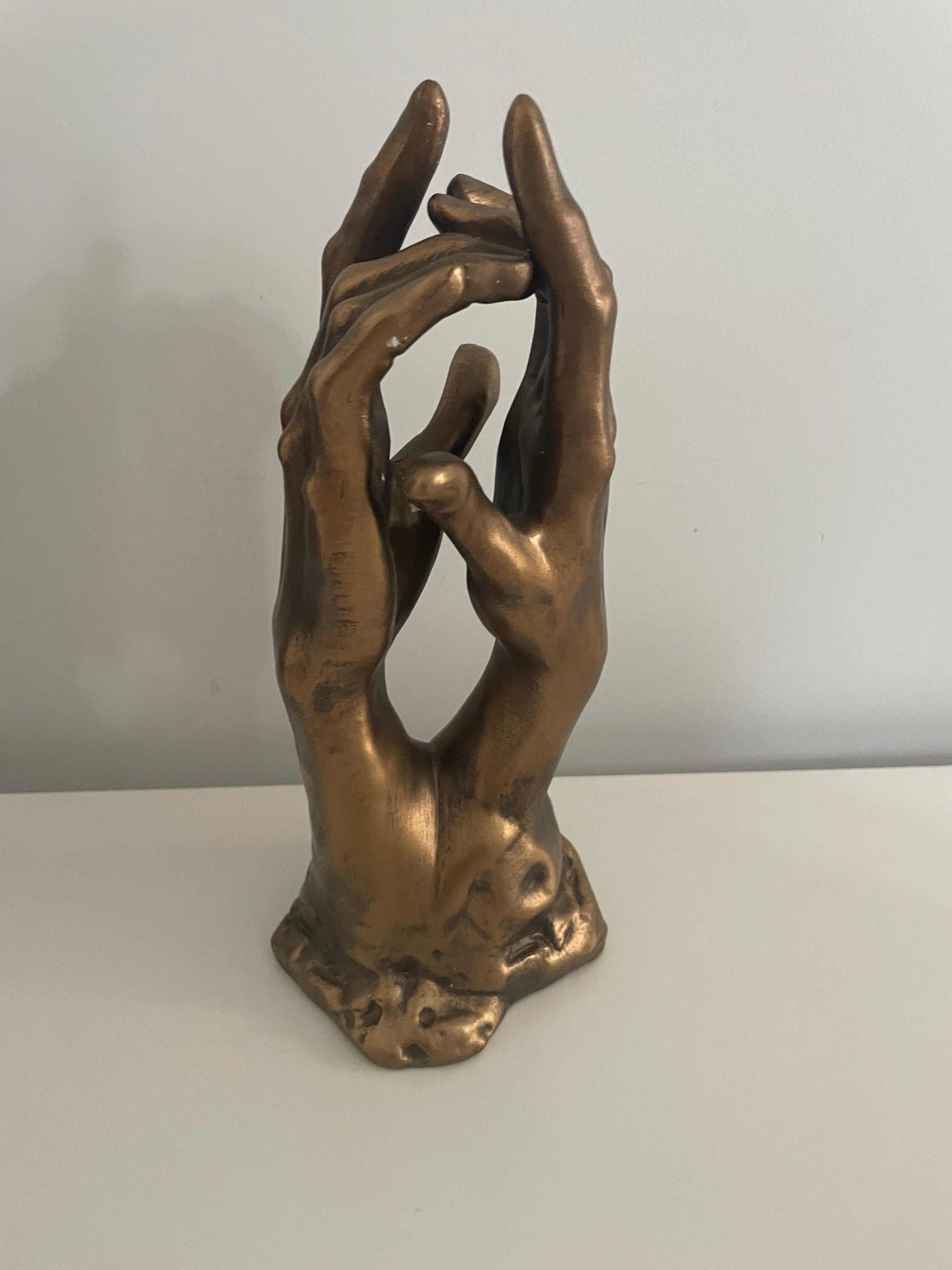 Thorne antiques and collectables le secret - bronze hands sculpture inspired by rodin