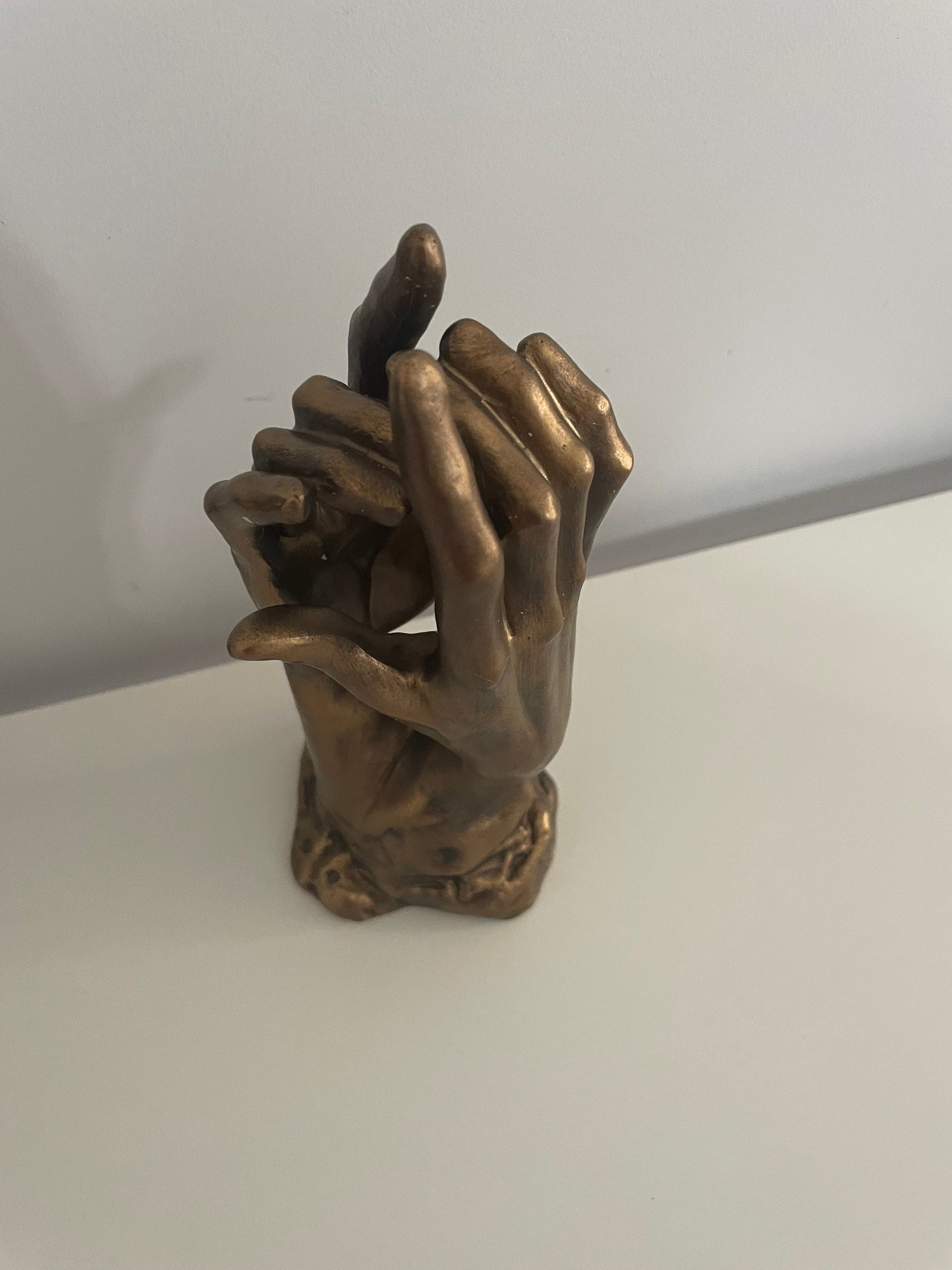 Thorne antiques and collectables le secret - bronze hands sculpture inspired by rodin