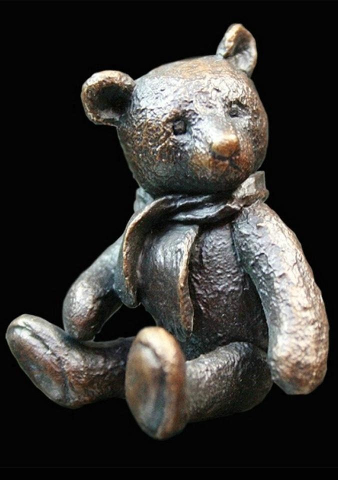 Monty Bear - Michael Simpson (Solid Bronze Sculpture) bear figurine home decor wedding gift