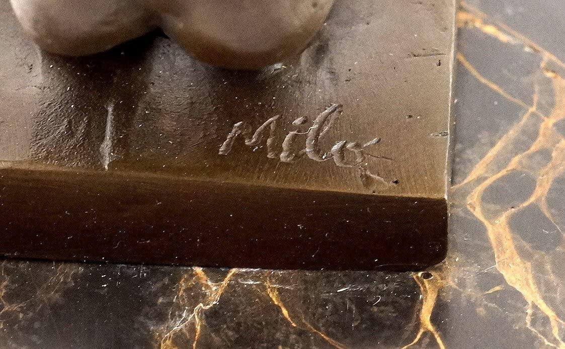 Kunst and ambiente - modern art statue - bronze figurine - mr. universe - signed - sculpture by milo - 100% bronze - athlete - male nude