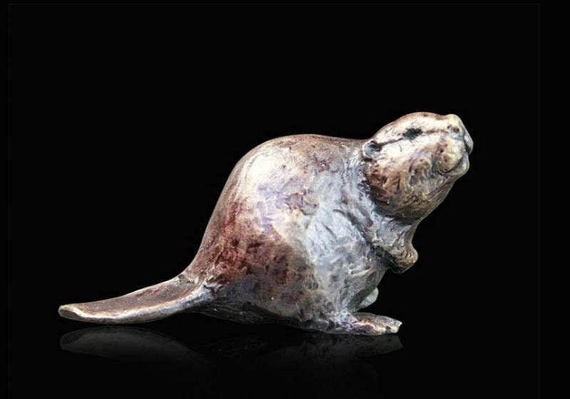 Beaver - Butler & Peach (Solid Bronze Sculpture) animal sculpture home decor