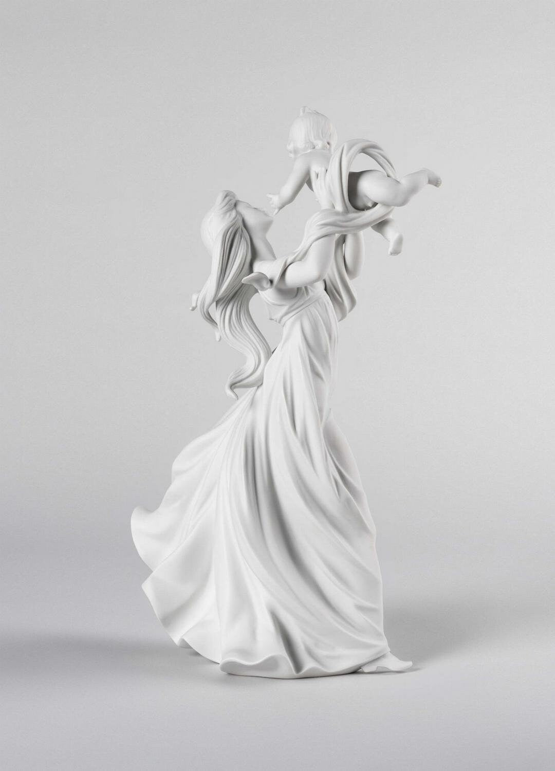 My little sweetie mother figurine. matte white porcelain sculpture by lladro home decor birthday gift