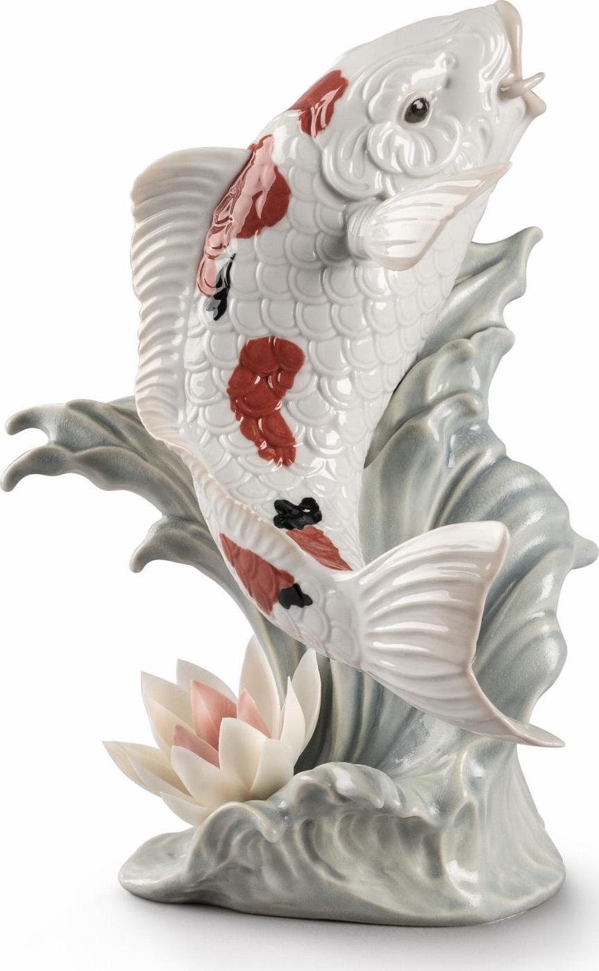 Koi figurine porcelain sculpture by lladro home decor anniversary gift