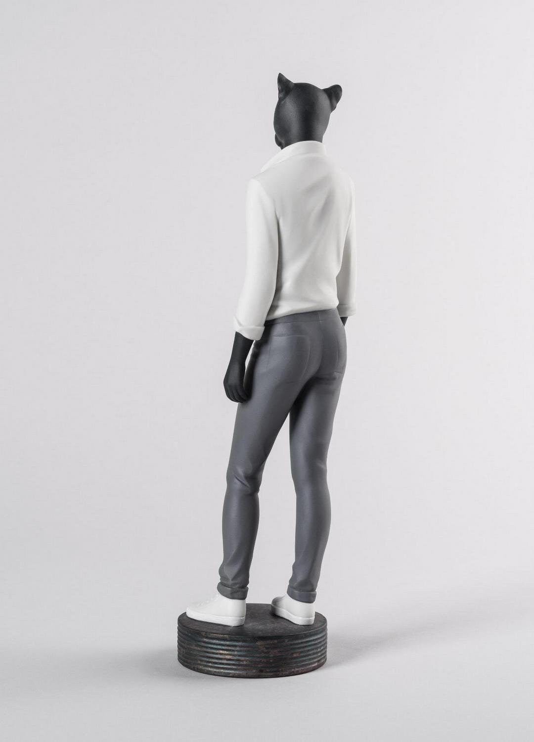 Panther woman figurine porcelain sculpture by lladro home decor birthday gift