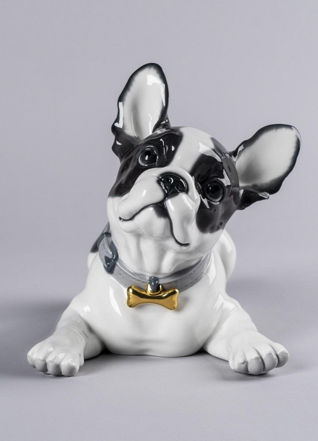 French bulldog with macarons dog figurine porcelain sculpture by lladro home decor wedding gift