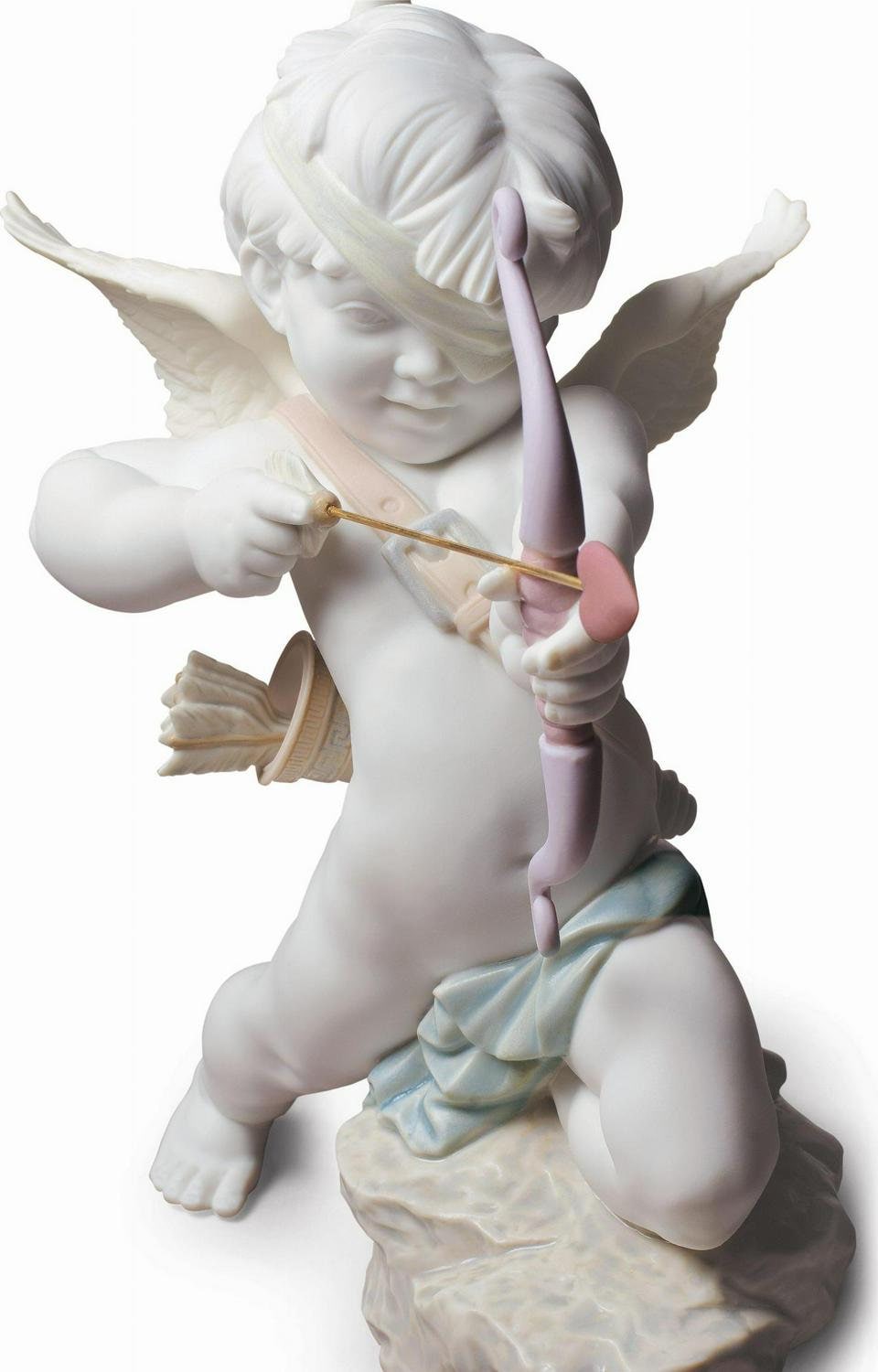 Straight to the heart cupid angel figurine porcelain sculpture by lladro home decor anniversary gift