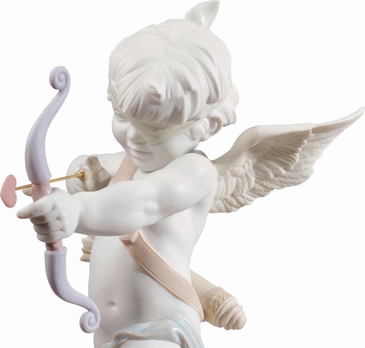 Straight to the heart cupid angel figurine porcelain sculpture by lladro home decor anniversary gift