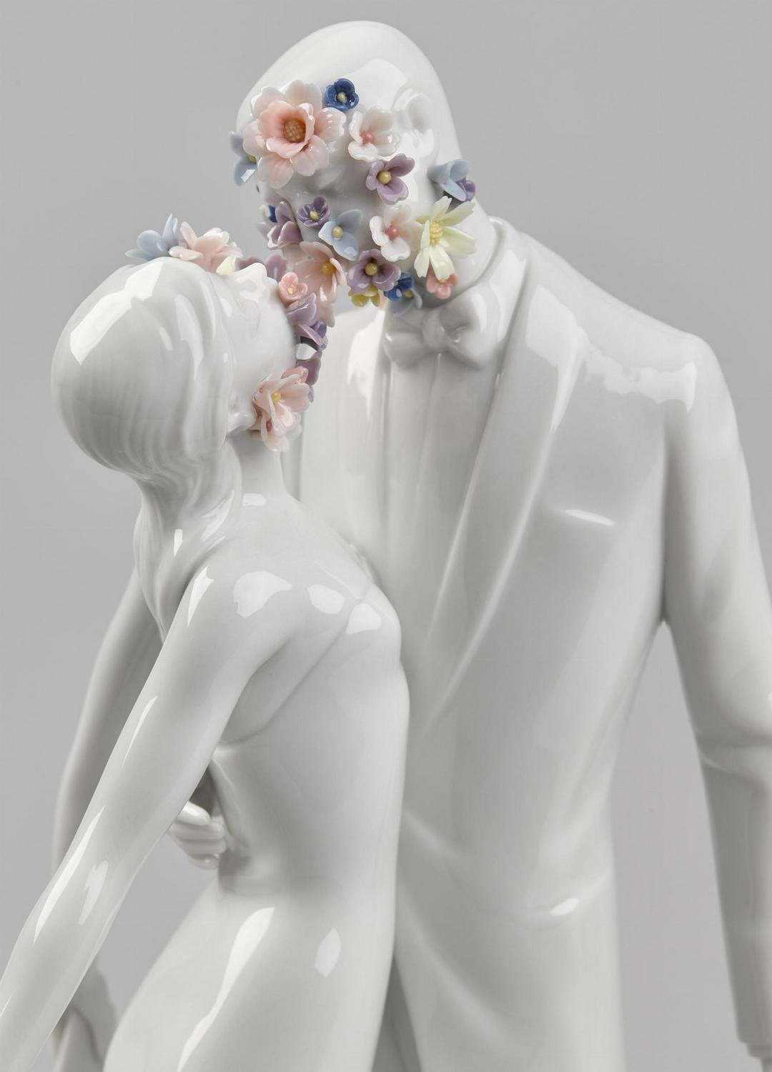 Love i couple figurine porcelain sculpture by lladro birthday gift shelf decor