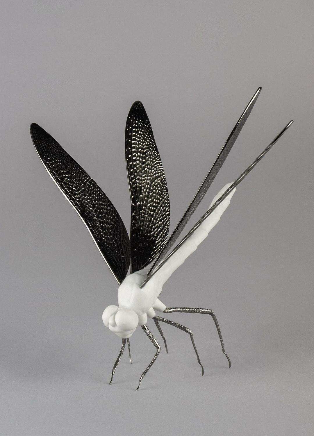 Dragonfly figurine. matte white porcelain sculpture by lladro home decor birthday gift