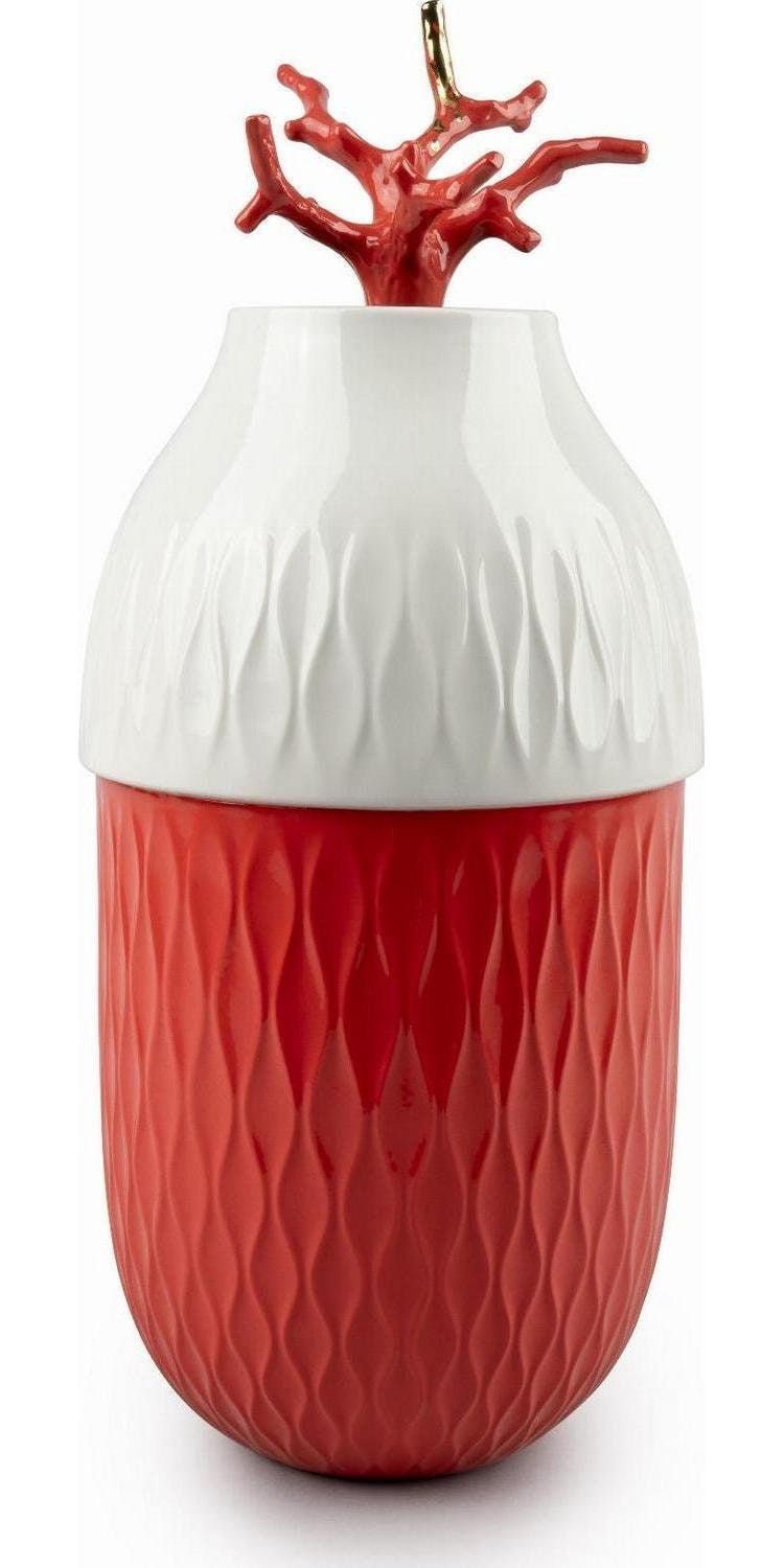 Coral vase porcelain sculpture by lladro kitchen decor birthday gift