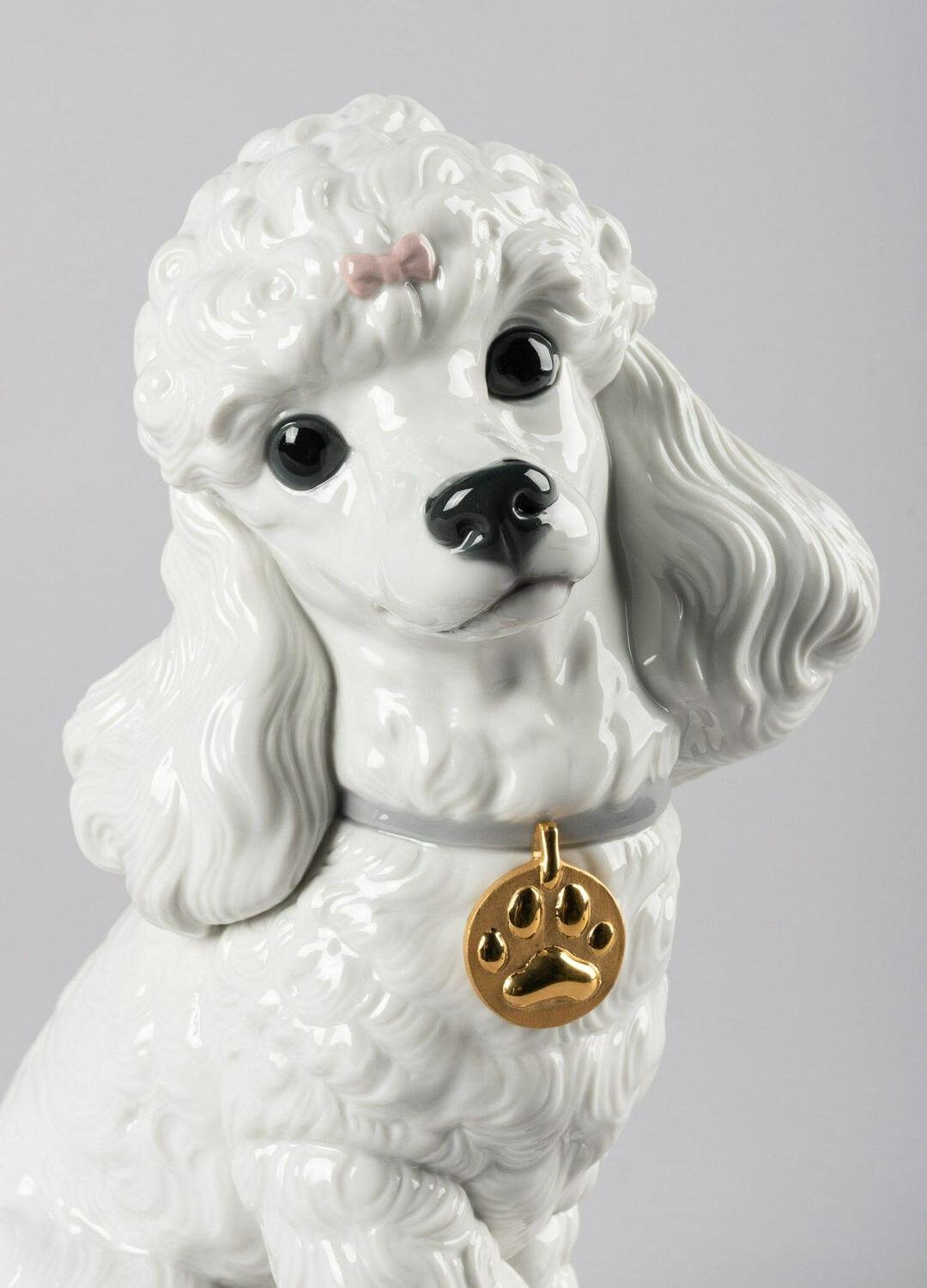 Poodle with mochis dog figurine porcelain sculpture by lladro living room decor birthday gift