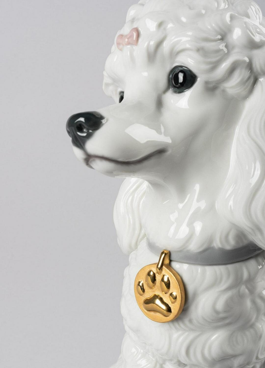 Poodle with mochis dog figurine porcelain sculpture by lladro living room decor birthday gift