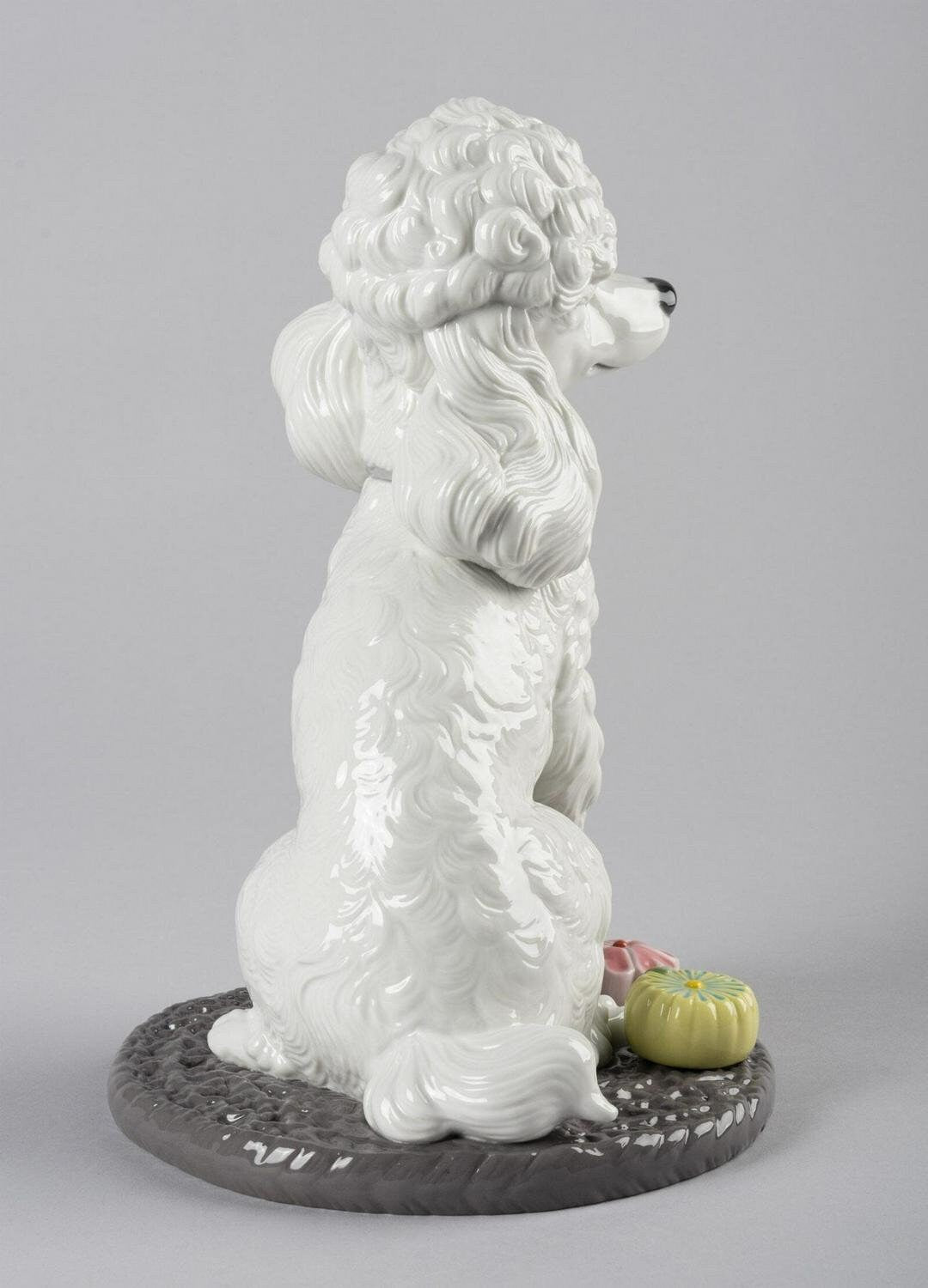 Poodle with mochis dog figurine porcelain sculpture by lladro living room decor birthday gift