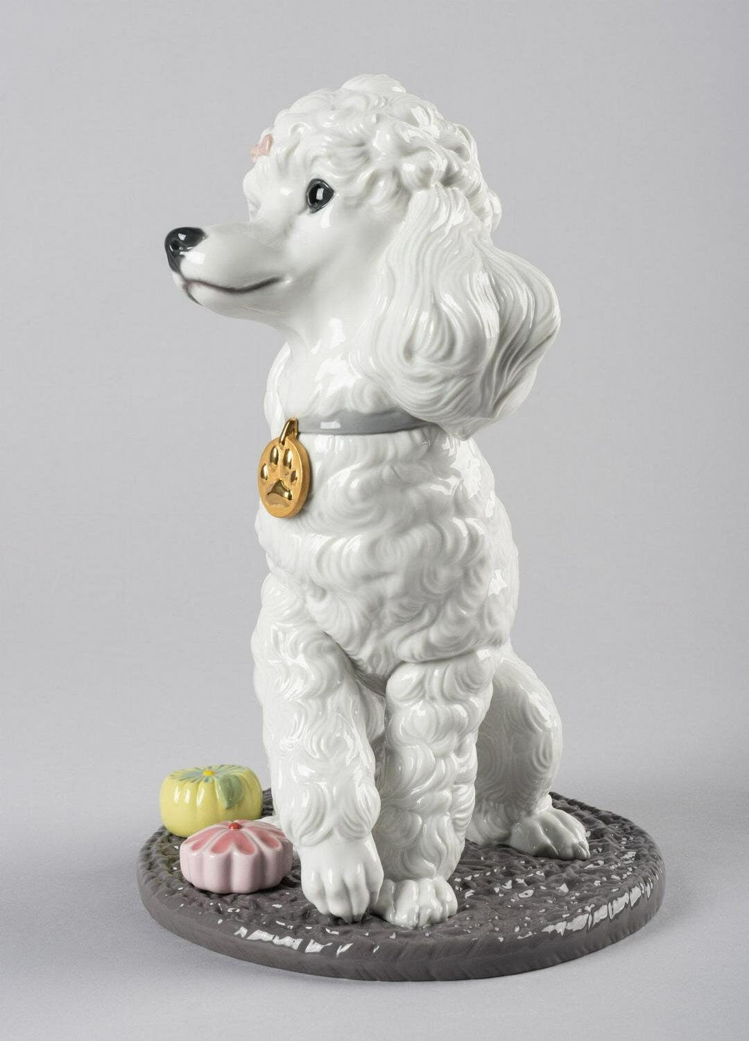Poodle with mochis dog figurine porcelain sculpture by lladro living room decor birthday gift