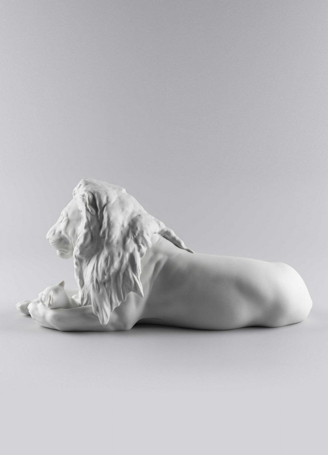 Lion with cub figurine porcelain sculpture by lladro anniversary gift shelf decor