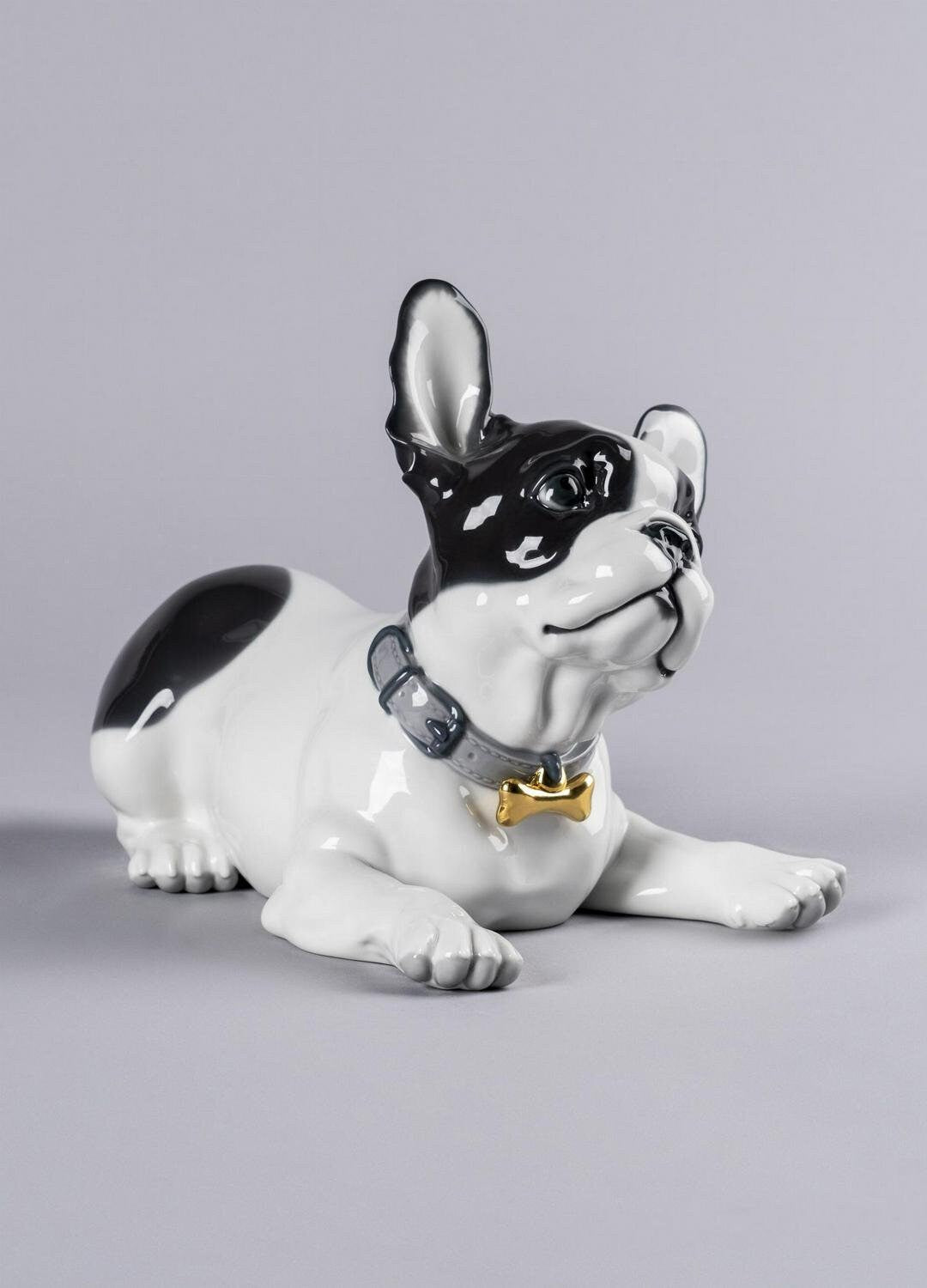 French bulldog with macarons dog figurine porcelain sculpture by lladro home decor wedding gift