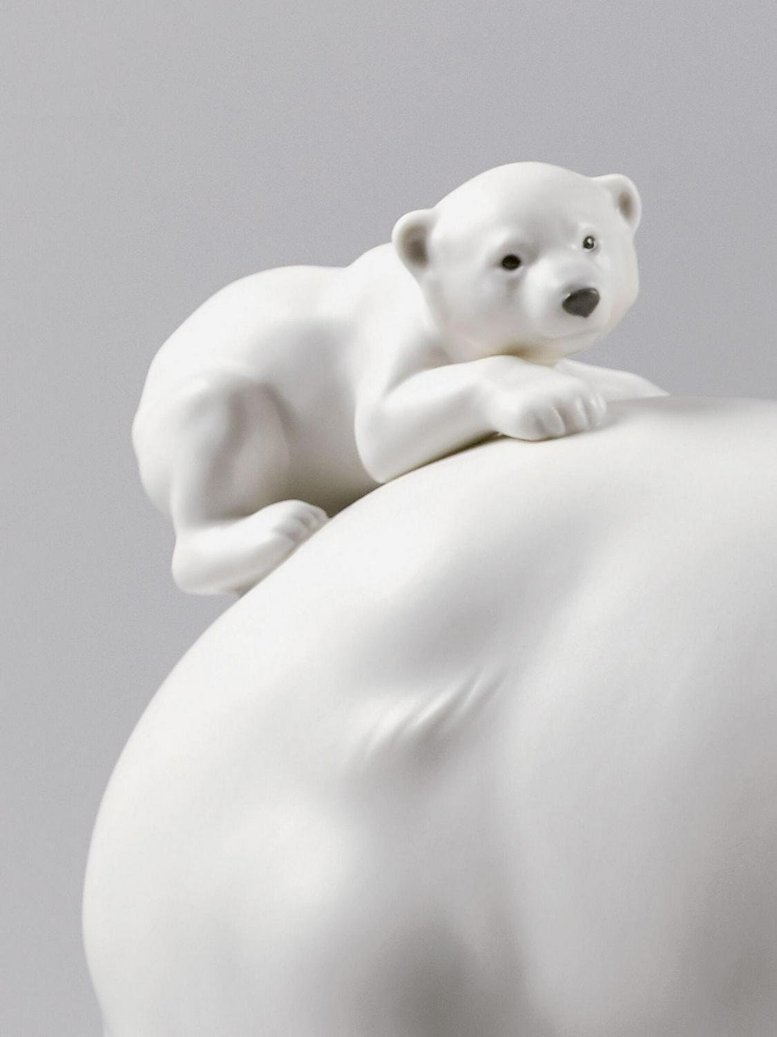 Mummy bear and babies figurine porcelain sculpture by lladro gift for mom living room decor