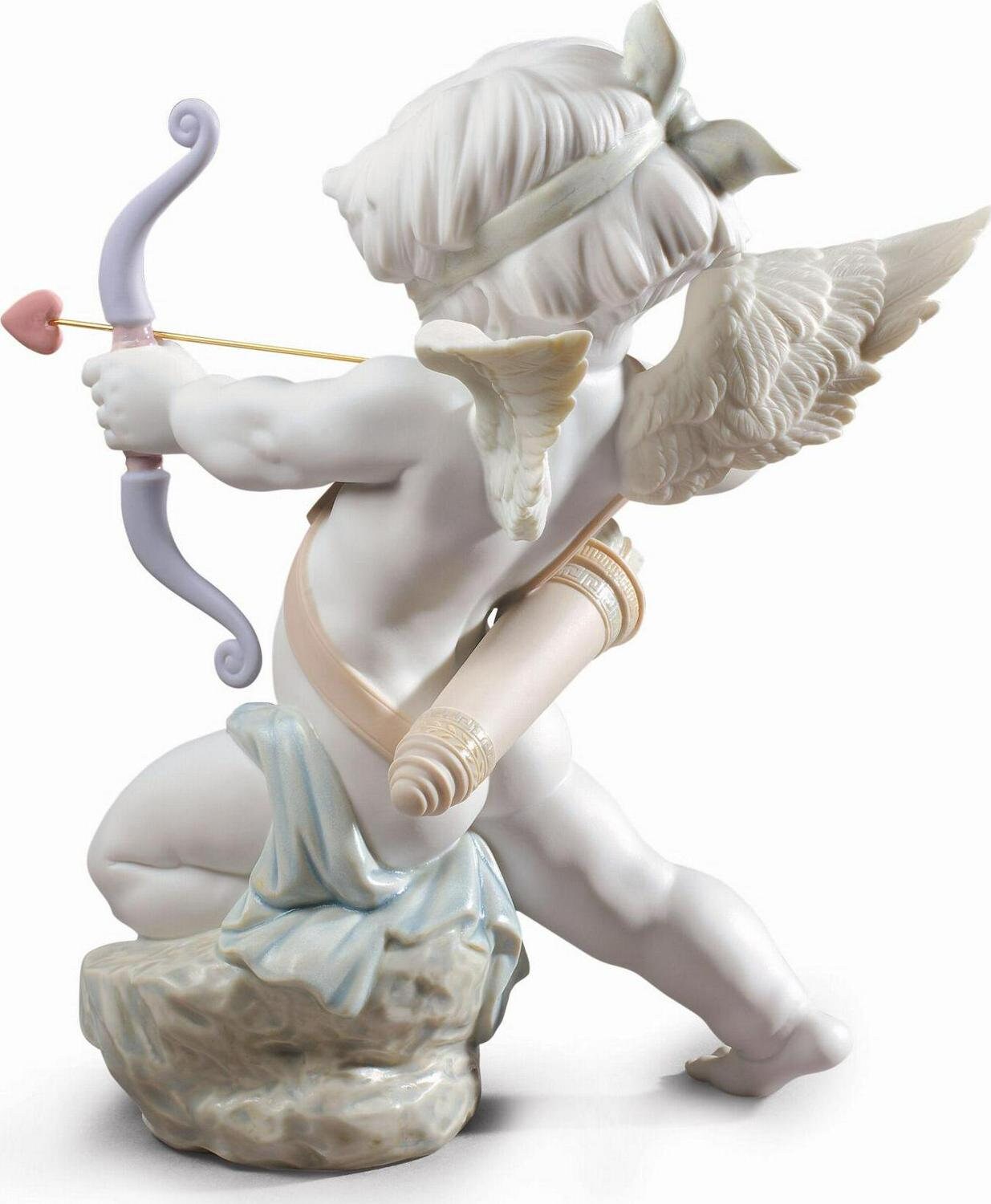 Straight to the heart cupid angel figurine porcelain sculpture by lladro home decor anniversary gift