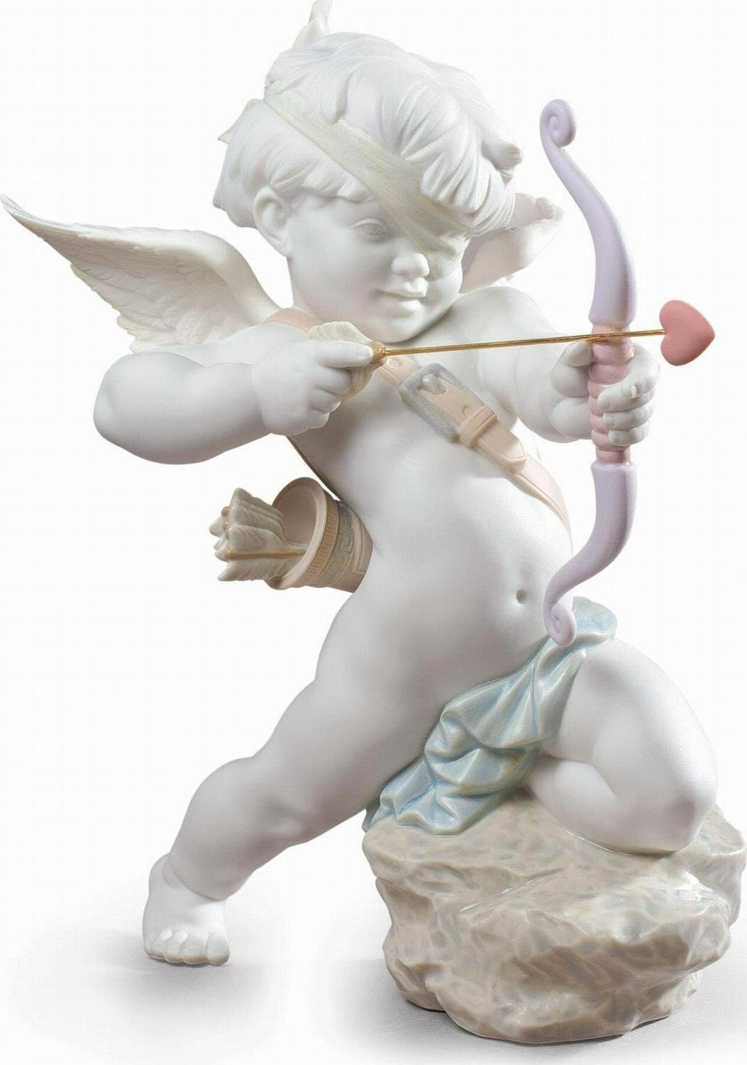 Straight to the heart cupid angel figurine porcelain sculpture by lladro home decor anniversary gift