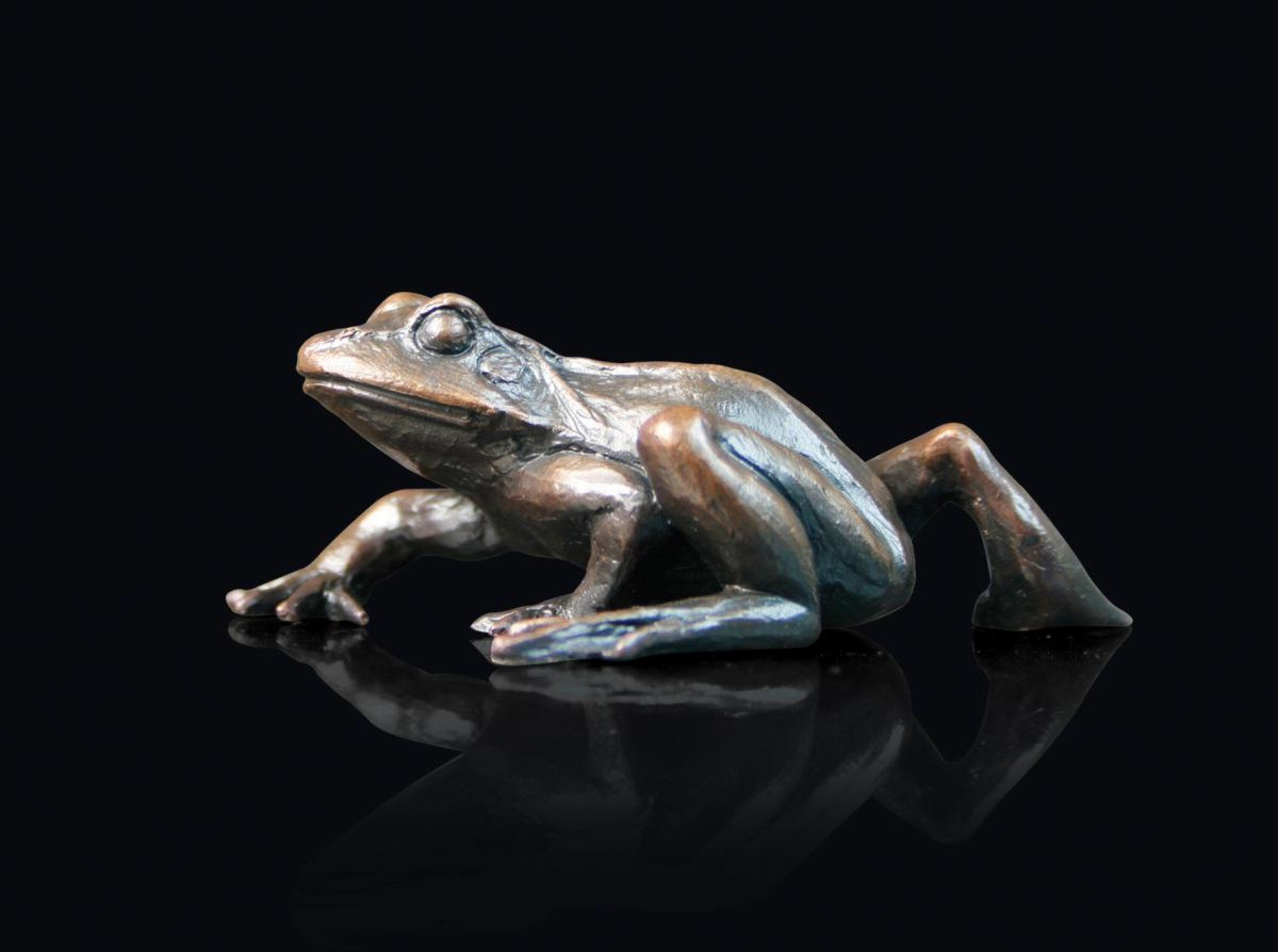 Small Frog Walking - Keith Sherwin (Limited Edition Solid Bronze Sculpture)