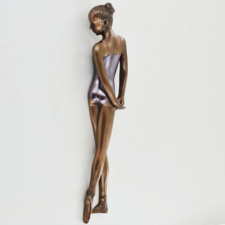 Ballerina Colored Cold Cast Bonze Wall Plaque by Beauchamp Bronze
