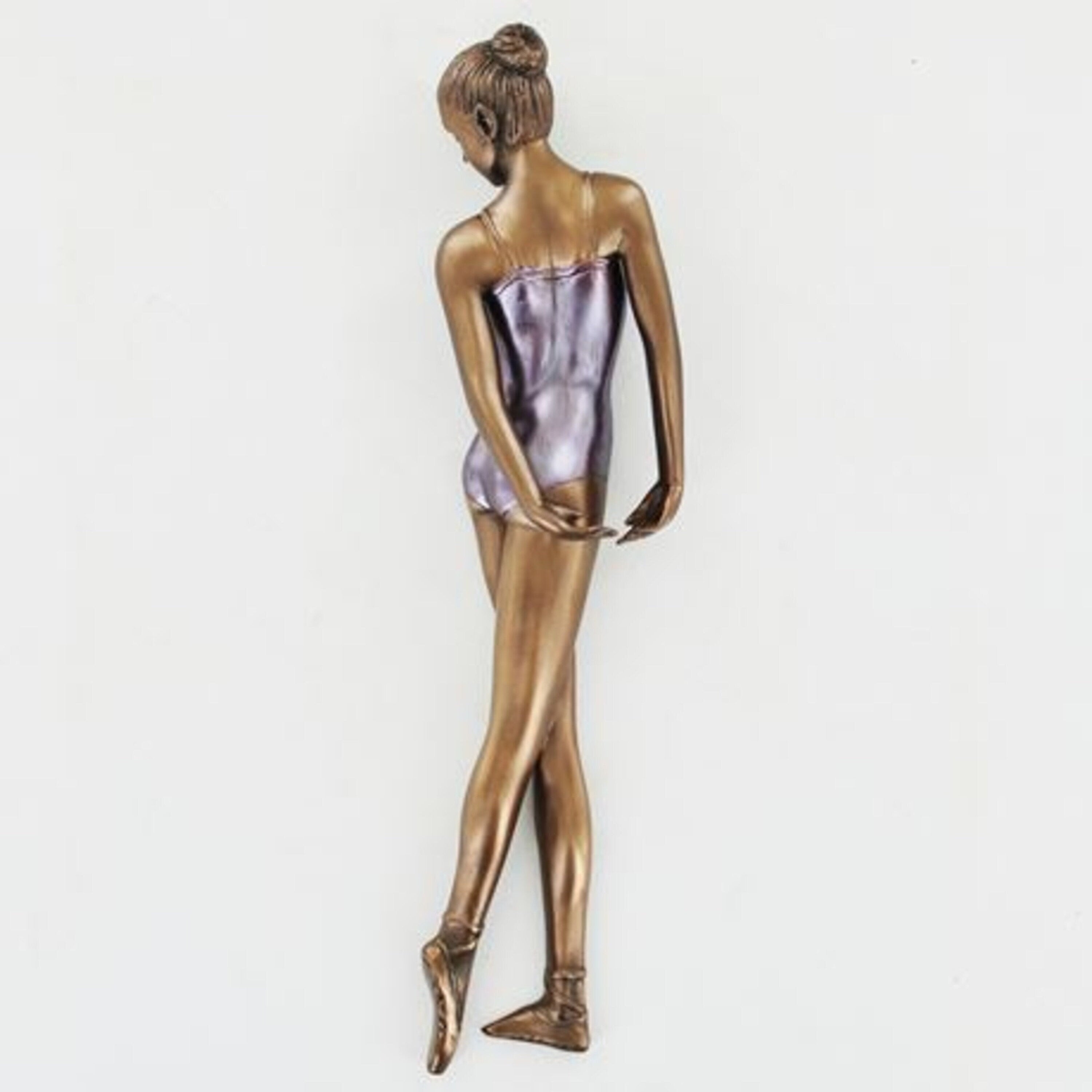 Ballerina Colored Cold Cast Bonze Wall Plaque by Beauchamp Bronze