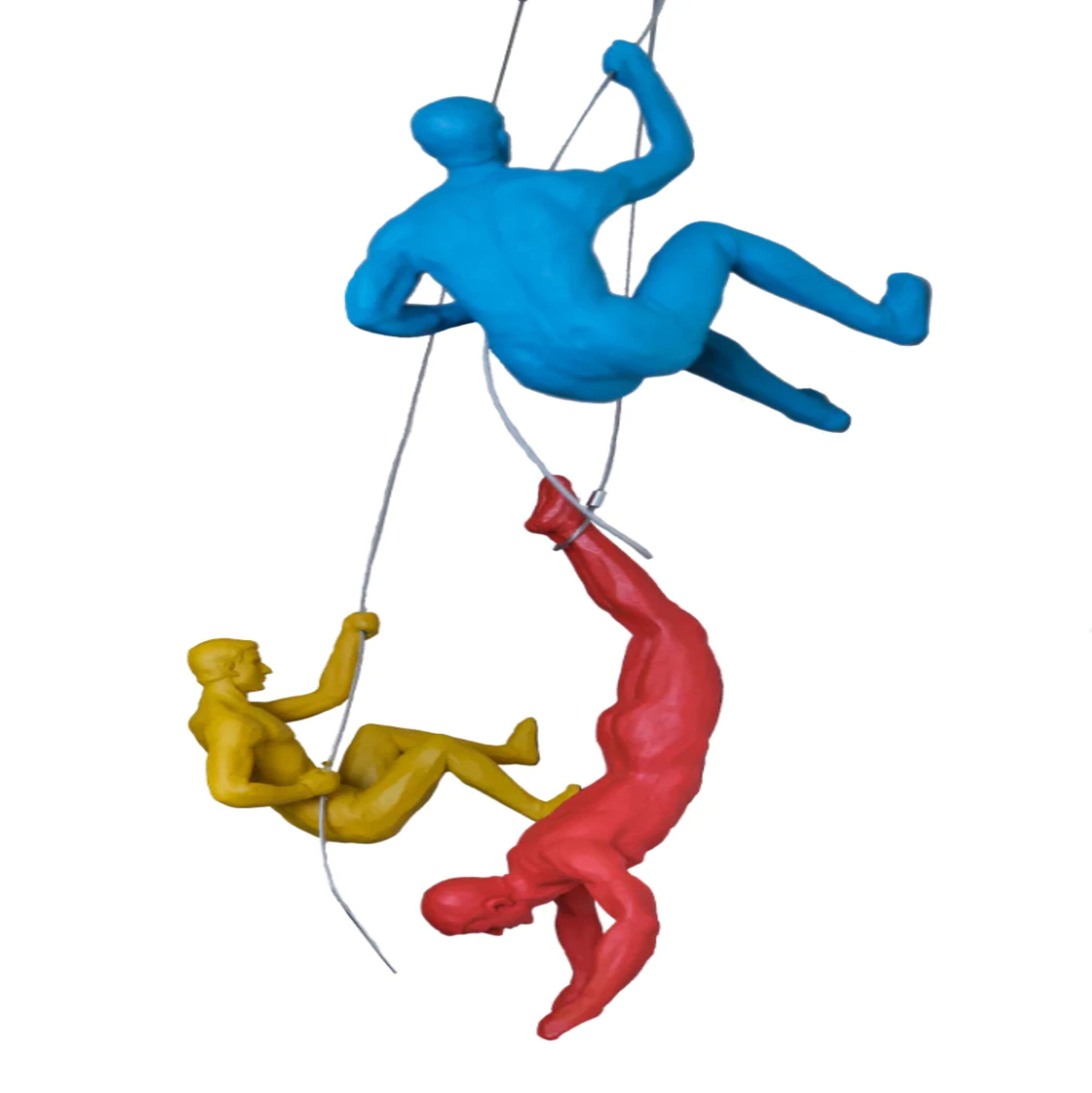 Coloured Climbing Men Trio Wall Decor Home and Garden