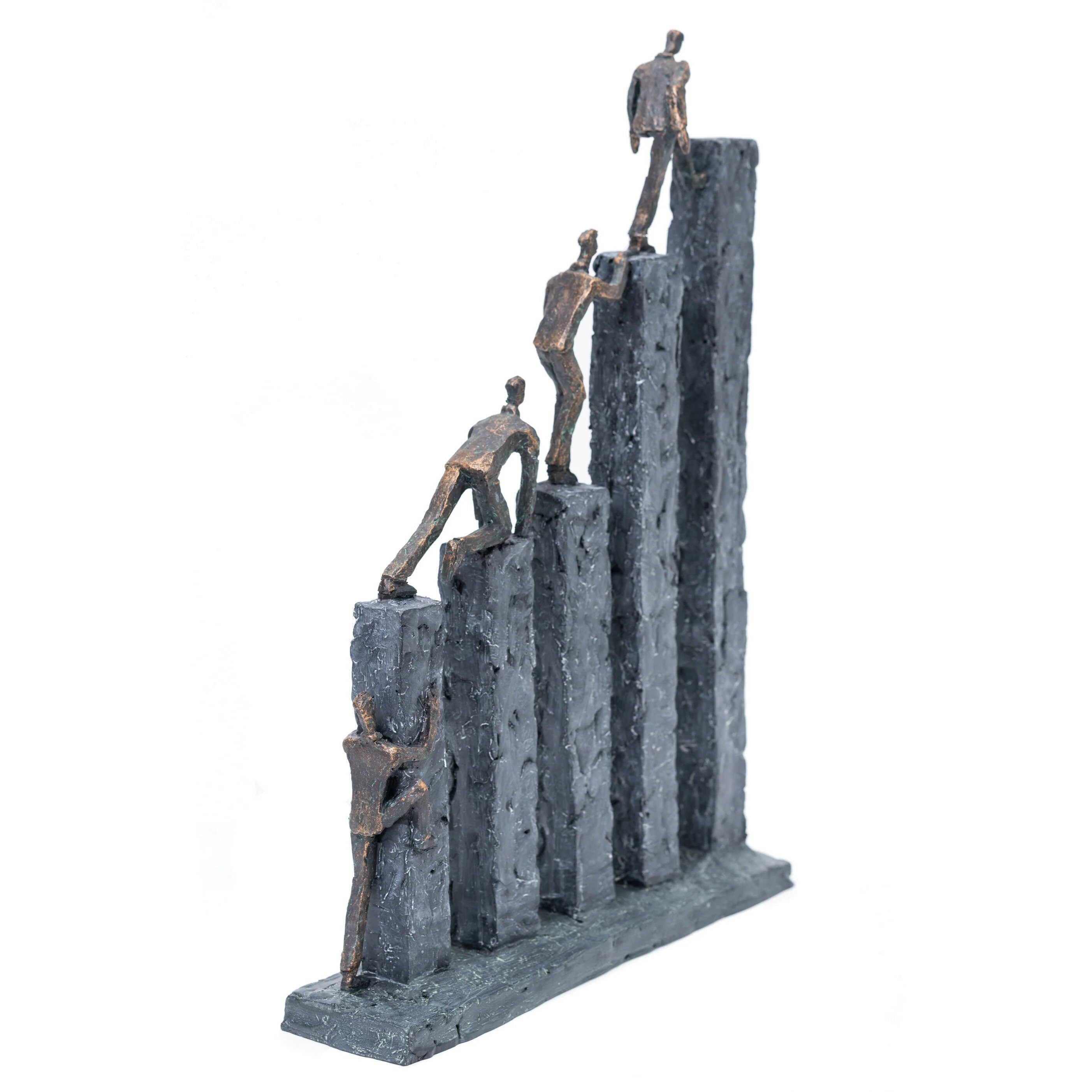Stumbling Blocks Men Ladder of Success Office Home  Restaurant Decor Bronze Ornament