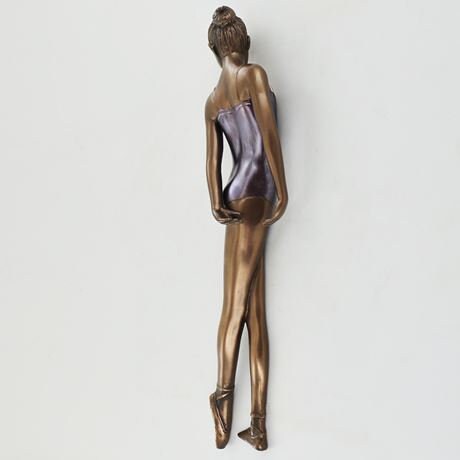 Ballerina Colored Cold Cast Bonze Wall Plaque by Beauchamp Bronze