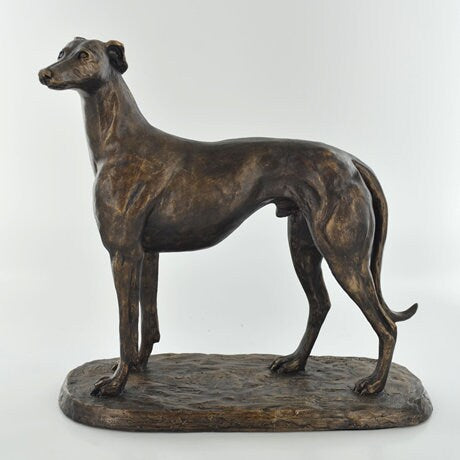 Gus Dog Bronze effect sculpture, Shelf decor, Anniversary gift
