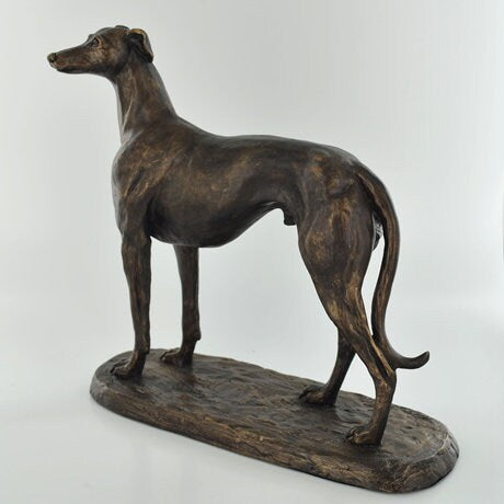 Gus Dog Bronze effect sculpture, Shelf decor, Anniversary gift
