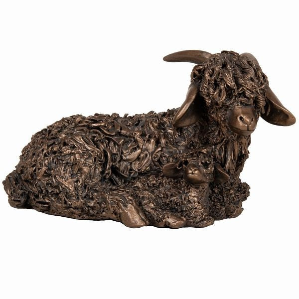 Angora Goat with Kid sculpture Birthday gift Home decor