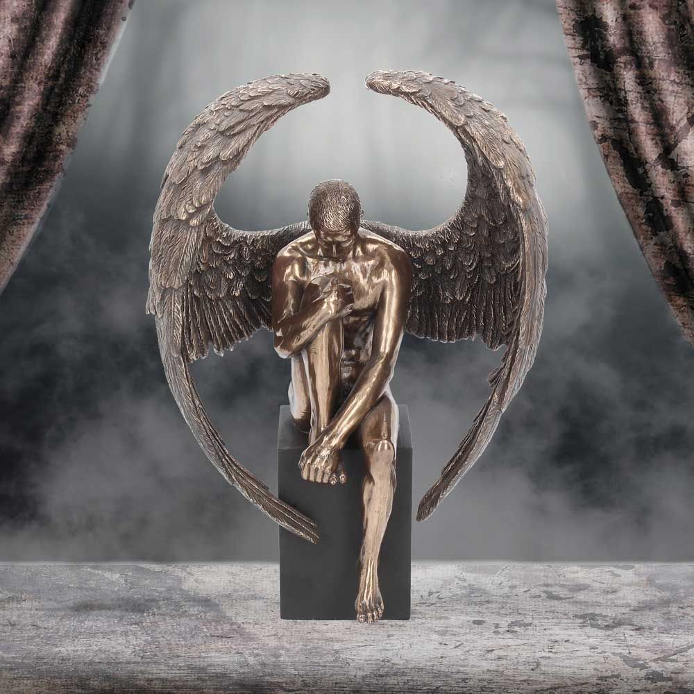 Male angel on plinth