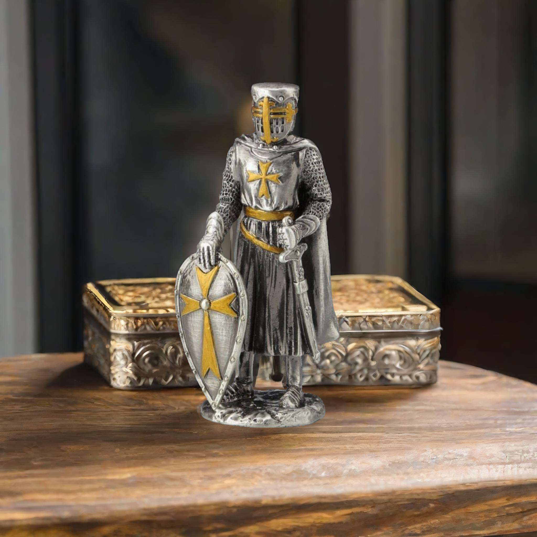 Knight warrior pewter figurine