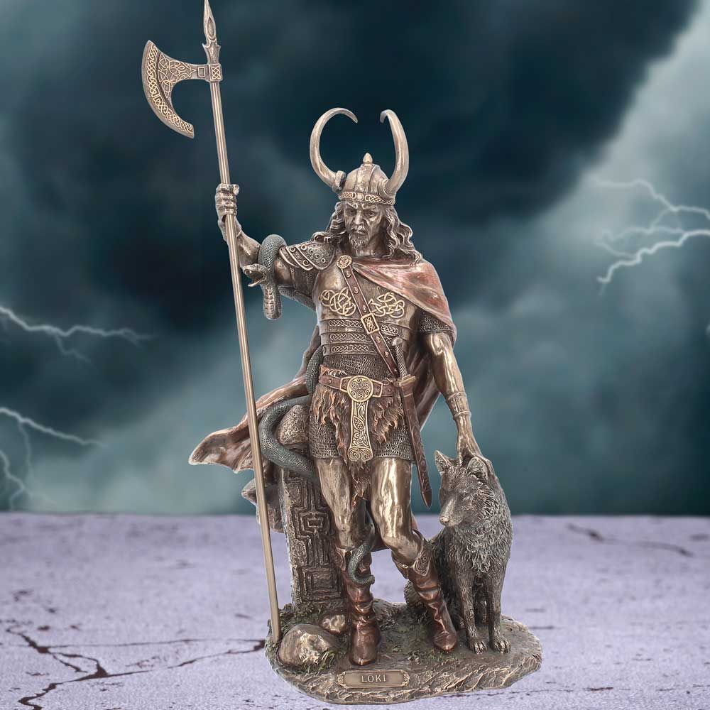 Loki bronze statue