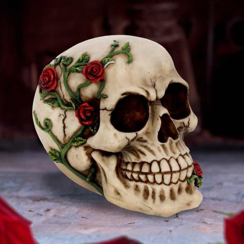 Skull and Roses Ornament